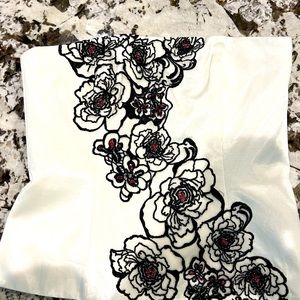 WHBM embroidered bustier